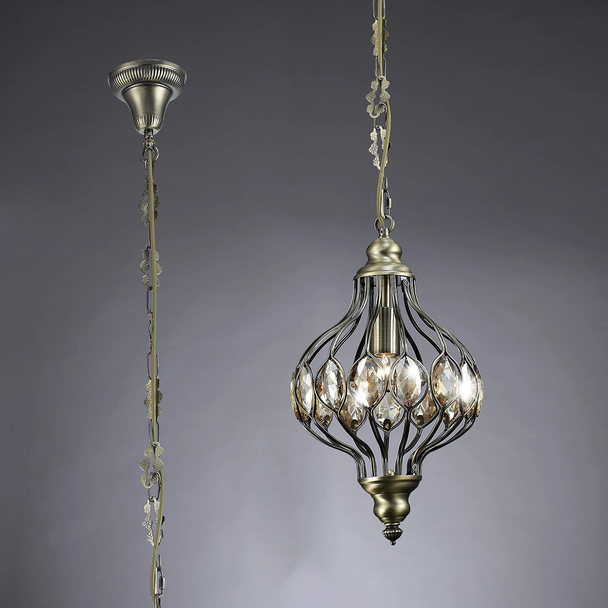 IL31570  Marisa Crystal Pendant 1 Light